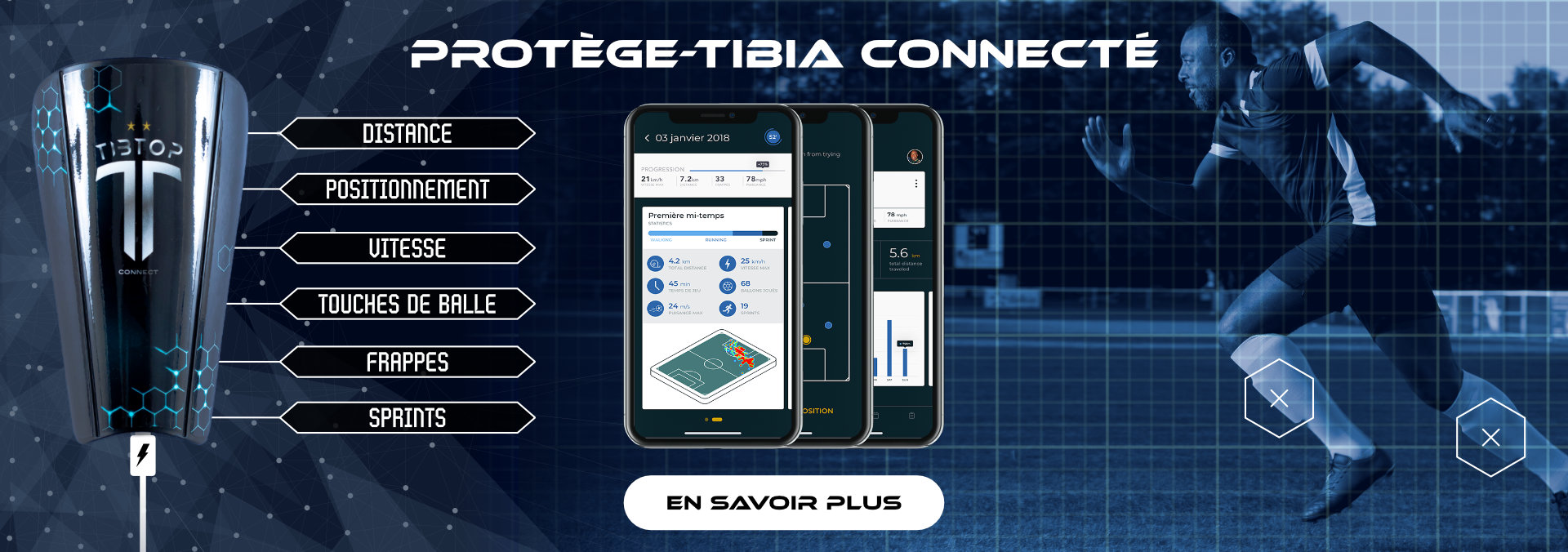 Passez aux protège-tibias CONNECTÉS pour mesurer vos performances